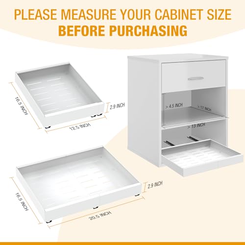 Expandable Pull Out Drawers for Cabinets(White): Kit | All Products - Image 3