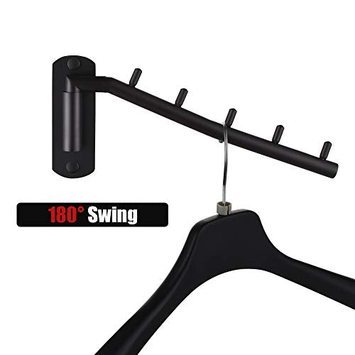JQK Folding Clothes Hanger Rack, Stainless Steel Swing Arm - Image 5