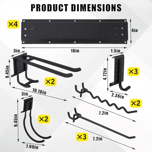 Garvee Garage Tool Organizer Wall Mount, 64 Inch Heavy - Image 4