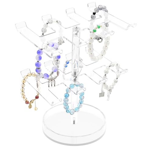 Bracelet Holder Organizer, 2 Tier Acrylic Bracelet Display Stand - Image 2