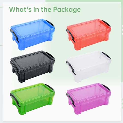Mini Plastic Storage Containers with Locking Lids, 6 PCS - Image 6
