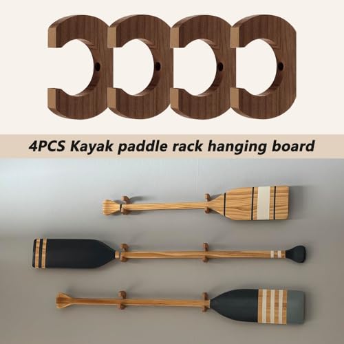 LOOEEL 4 PCS Kayak Paddle Rack Hanging Board,Paddle Holder - Image 6