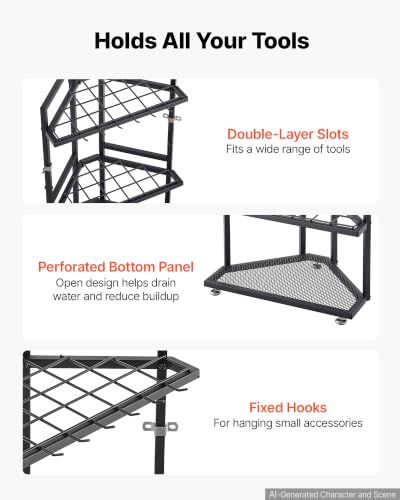 VEVOR Garden Tool Organizer for Corner, 17 Slots - Image 5