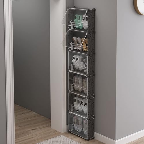MAGINELS 6 Tier Shoe Rack Organizer with Cover, Slim | All Products - Image 2
