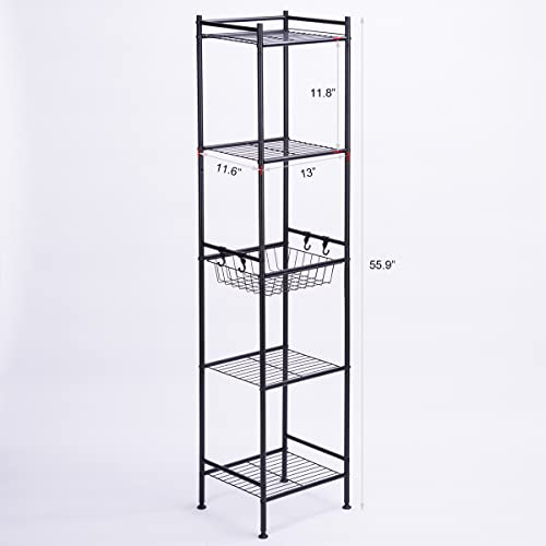 L&H UNICO 5-Tier Freestanding Shelving Units Adjustable Metal - Image 3