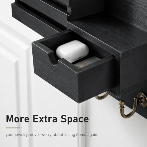 FifthQuarter Key Holder Wall Mount with Drawer and 6 - Image 5
