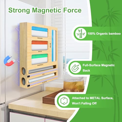 MSJGA Magnetic Food Bag Storage Organizer for Drawer | All Products - Image 3