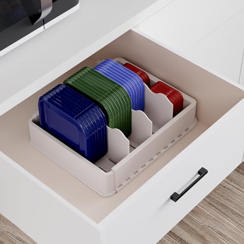 SWOMMOLY Expandable Food Container Lid Organizer for Kitchen - Image 6