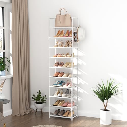 10 Tiers Tall Shoe Rack 20-25 Pairs Boots Organizer - Image 8