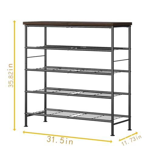 SUOERNUO 5 Tier Shoe Rack Organizer for Closet Shoe Storage - Image 3