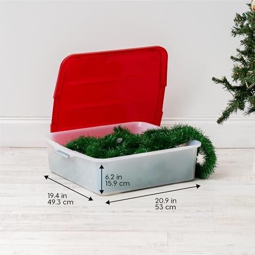 IRIS USA 33 Quart Christmas Wreath Storage Container Box - Image 4
