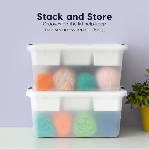 IRIS USA 18 Quart Craft Storage Organizer with Removable Tray - Image 6