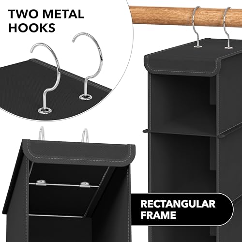 Simple Houseware 10 Shelves Closet Hanging Shoe Organizer, Black - Image 6