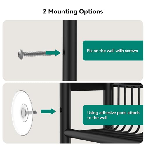 NECHEGE Slim Shelf Behind Door Storage Rack, 5-Tier Multi-Purpose - Image 6
