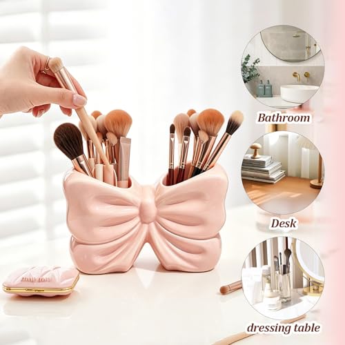Bow Toothbrush Holder, Cute Ceramic Toothbrush Holder Set - Image 6
