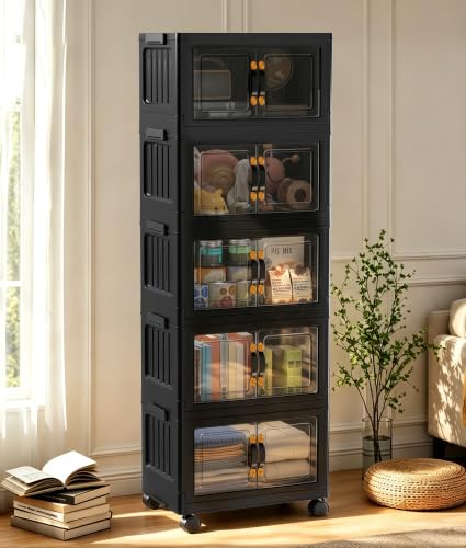 Hanyi 175QT 5-Tier Stackable Storage Bins | Home Organization - Image 2