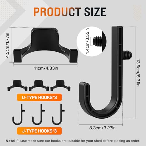 6Pcs Storage Shed Hooks Compatible with Suncast Shed - Image 3