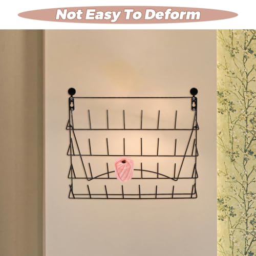 Veemoon Wall Mounted Pegboard Organizer, Black Iron Rack - Image 8