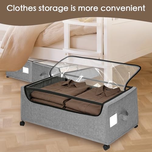 Under Bed Storage with Wheels, 2-Pack Under the Bed - Image 7