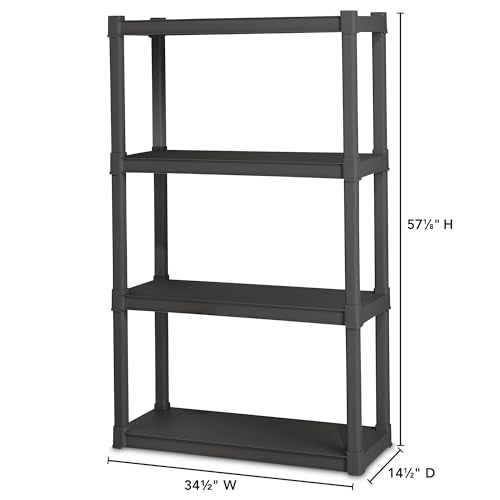 Sterilite 4 Shelf Unit, Heavy-Duty Shelving Storage and Utility - Image 4