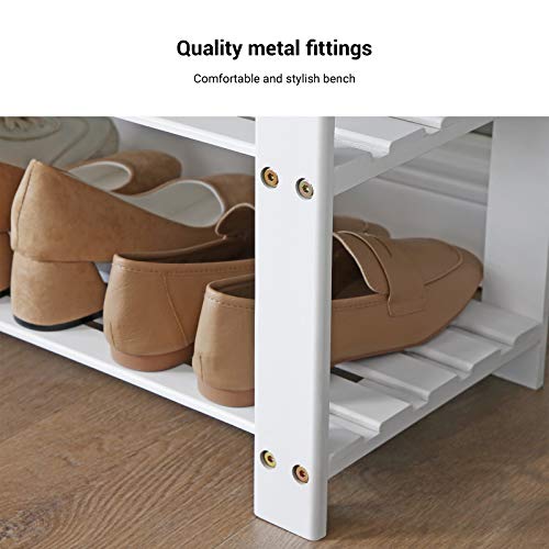 SONGMICS Bamboo Shoe Bench, 3-Tier Shoe Rack - Image 7