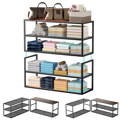 Closet Organizers and Storage, 2 Pack Stackable Closet Storage - Image 2