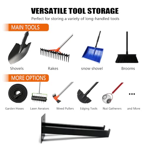 Shovel Holder Wall Mount, Heavy Duty Shovel Tool Rack - Image 7