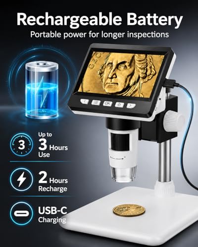 Digital Coin Microscope 1000X, 4.3" LCD Coin Magnifi | All Products - Image 6