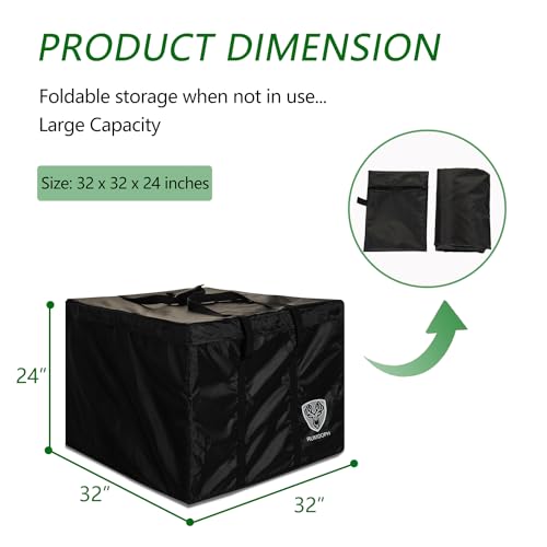 Outdoor Cushion Storage Bag with Zipper, Large Patio Storage Bags - Image 4