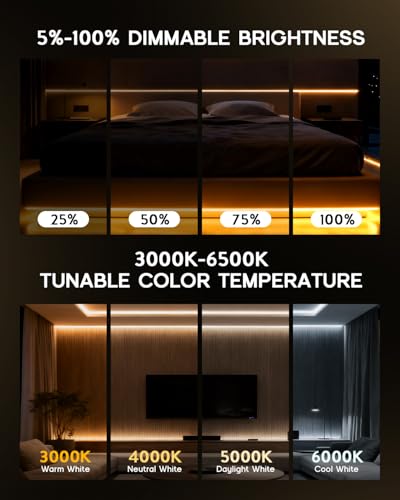 LED Strip Lights 9.8ft 110-120V,Dimmable Silicone Neon Rope - Image 4