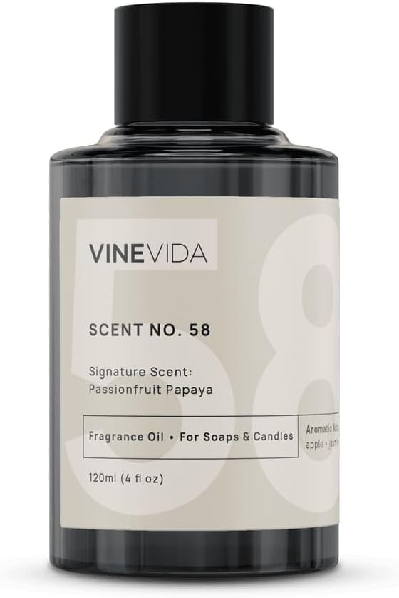 VINEVIDA [4oz] Passionfruit Papaya Fragrance Oil for Candle Making - Scents for Soap Making - Natural Candle Oil Made in USA