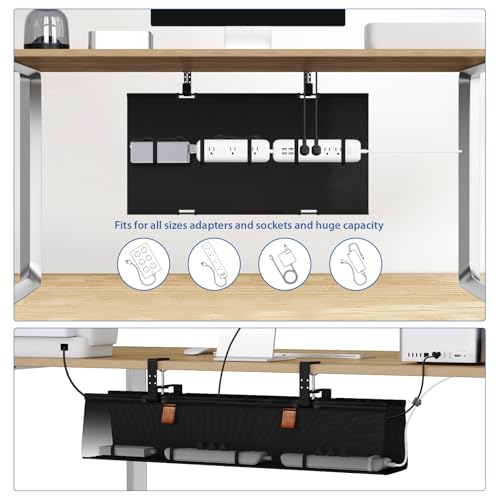 Zilink Under Desk Management Tray Desk Cable Organiz - Image 4