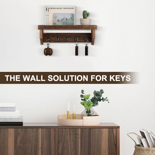 Key and Mail Holder Wall Mount, Mail Organizer with 5 Key Hooks - Image 8