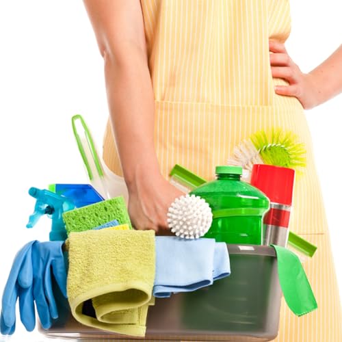 TOPZEA 2 Pack Cleaning Supplies Caddy, Plastic Large Cleaning - Image 4
