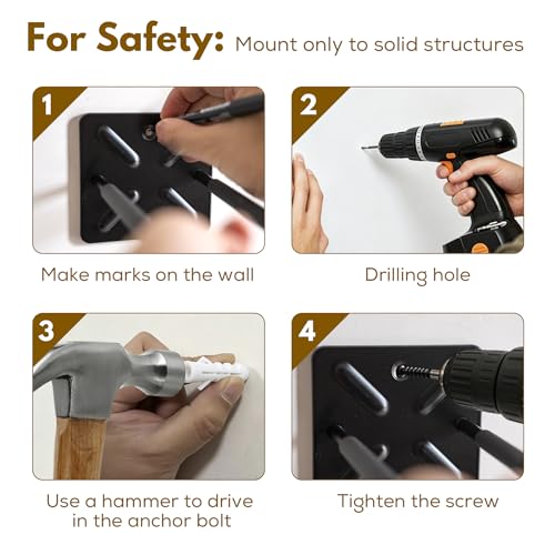 RECAPS 4 Pack Heavy Duty Garage Hooks, 12.2inch Wall Mount - Image 6