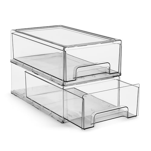 Sorbus Clear Stackable Storage Drawers for Refrigera | All Products - Image 2