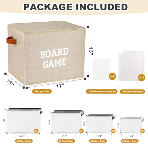 Board Game Storage Kit Include Storage Basket and 10pcs - Image 4