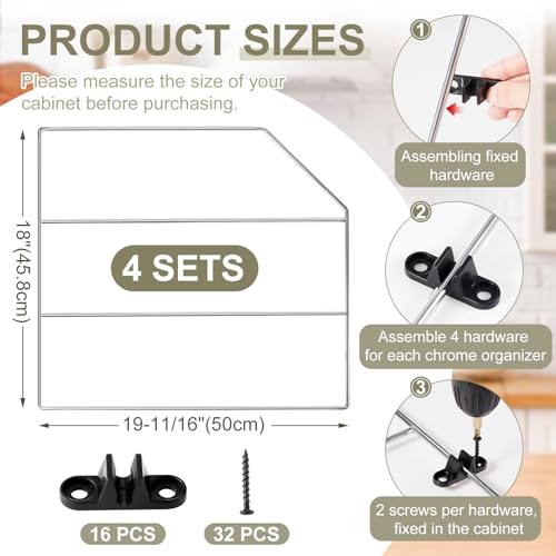 Blulu 4 Pcs Baking Sheet Organizer 18" x 20" Tray Di | All Products - Image 3