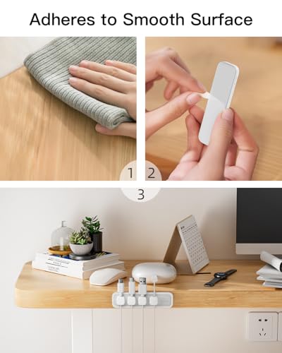 iWALK Magnetic Cable Holder, Reusable Adhesive Desktop Cord - Image 5