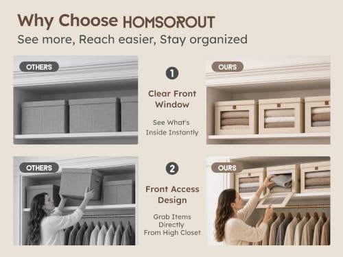Homsorout Large Closet Storage Organizer - Clothes Storage Bins - Image 3