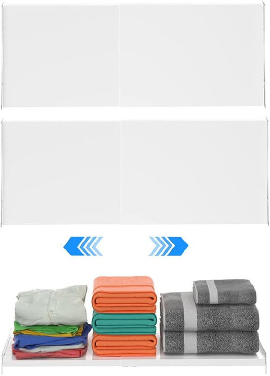 Closet Shelves Organizer 11.8''Width, Adjustable Wardrobe Shelf Organizer System, Metal Shelf for Kitchen Cabinet Wardrobe Cupboard, 2 Pack