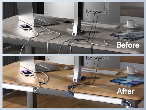 DELAMU 4 Pack Cable Management Under Desk - Office & Home - Image 3