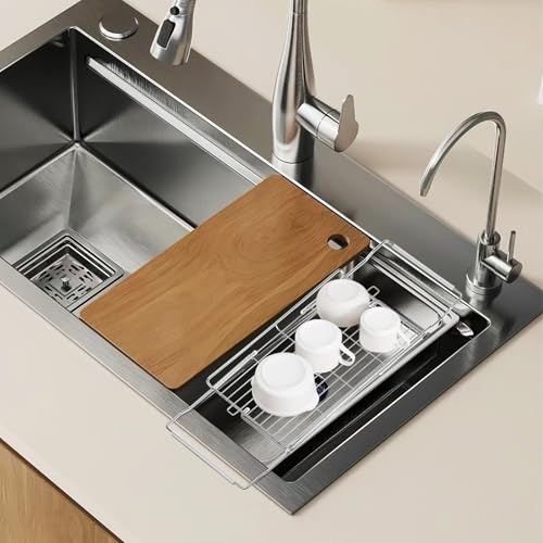 BESPORTBLE Stainless Steel Adjustable Over Sink Dish Drying Rack - Image 6