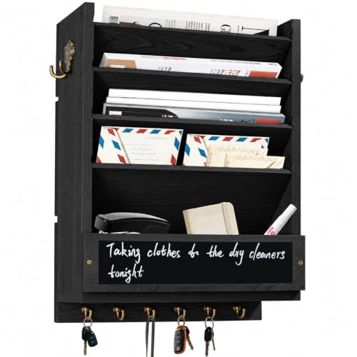 Wall Mail Organizer, Rustic Key and Mail File Holder - Image 2