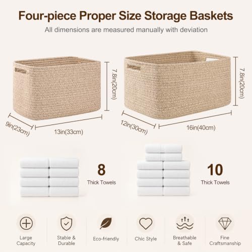 OIAHOMY 4 Pack Storage Baskets for Organizing 15L Cube - Image 4