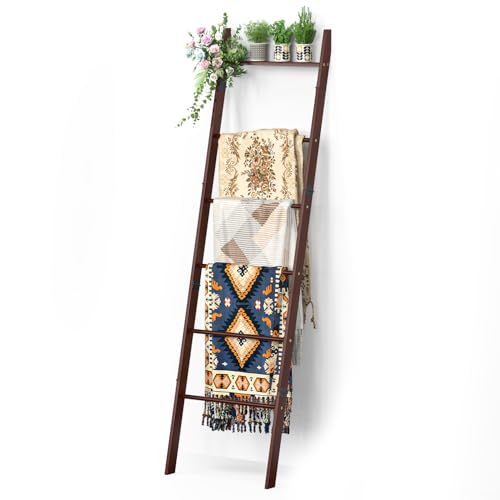 BAMBANG 6-Tier Blanket Ladder for Living Room, Blanket - Image 2