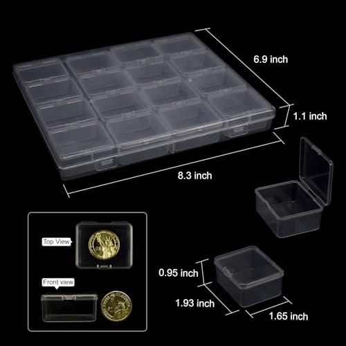 ZIIYAN Bead Storage Containers - 64 Clear Plastic Bead - Image 3