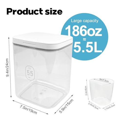 5.5L Laundry Detergent Dispenser with One-Press Lid - Image 4