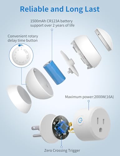 2 Pack Wireless Motion Sensor Outlet, Plug-in PIR Infrared Motion - Image 3