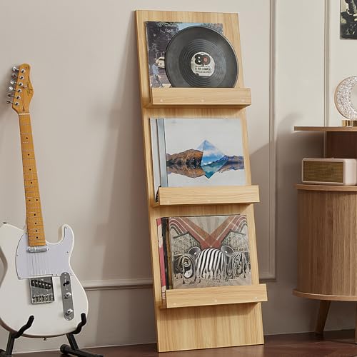 LELELINKY Wall-Leaning Vinyl Record Holder with 3 Tier - Image 2